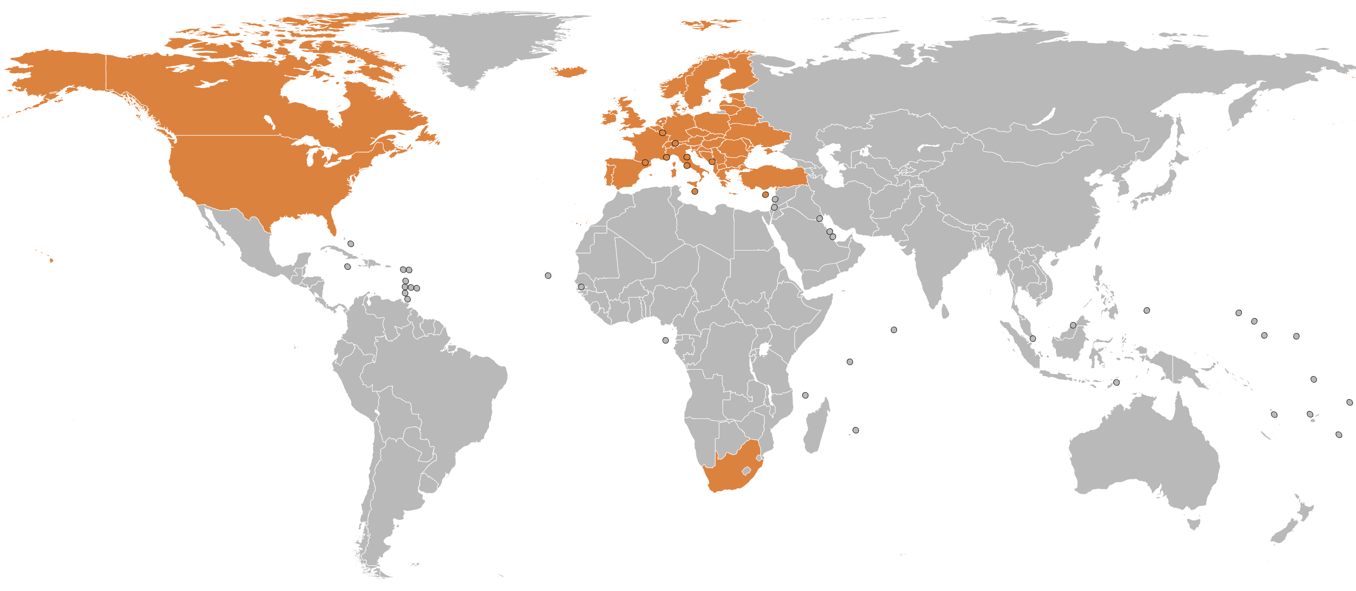 Handpoint world map